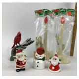 Jim Shore Cardinal Figure, Lefton and Enesco Bells