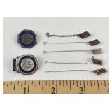 Sterling Stamped Hospital Volunteer Service Pin