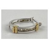 14k Stamped Single Hoop earring, 1.63g TW