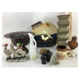 Large Collection: MCM Milk Glass Cruet w/ yellow