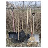 Rakes (5) & Snow Shovels (2)