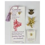 Vintage Angel Gold Toned Brooch Pins