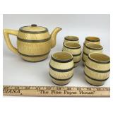 Hand Painted Ceramic Barrel Teaset