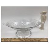 Lenox Motherï¿½s Day Vase & Etched Glass Compote