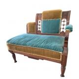 Eastlake Style Seetee 2 Color Velvet Upholstery