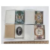 (4) German Baptism Certificate cards in boxes