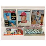 (5) Topps baseball cards - Phillies & Royals -