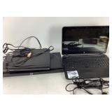 HP Laptop, Sony DVD Player, LG Blu-ray Player