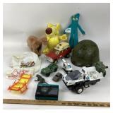 Tonka Toy Emergency Vehicle, Plush Toys, Gumby +