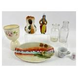 Handpainted Japan Ceramics, Glass Bottles