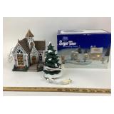 Enesco Sugar Town Skating Pond, Church Decor