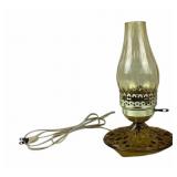 Amber Glass Electric Hurricane Lamp
