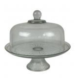Anchor Hocking Glass Cake Stand With Dome Lid