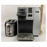Keurig K150 Coffee Maker, Black+Decker Toaster