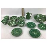 Green Portuguese Majolica Cabbage Dinnerware