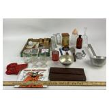 Glassware, Kitchen Tools, Leather Wallet