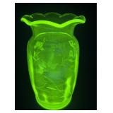 Large Uranium Glass Vase