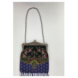 Outstanding Art Deco glass beaded flapper purse.