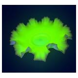 Cranberry Uranium Glass Brides Basket