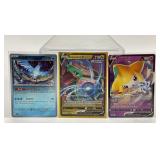 3 Pokemon Holographic Trading Cards