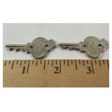 2 Vintage American Tourister Bellhop Smiling