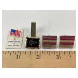 Vintage Collection Masonic Tie Clip & Lapel Pins,