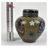 Finely enameled antique Japanese small ginger