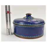 Antique Chinese cloisonne enameled round box.