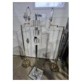 Floor Lamps (3) - 2 Swingarm With Goldtone Finish