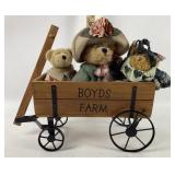 Boyds Bears With Boyds Farm Wagon