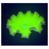 Cranberry Uranium Glass Brides Basket