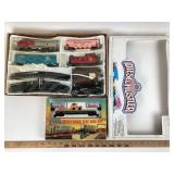 Tyco Piggyback Flat Car Set & Bachmann Diesel Hust