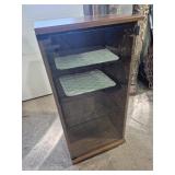Stereo Cabinet With 3 Glass Shelves - Top Opens