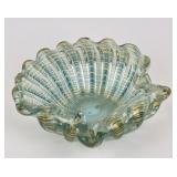 MCM Murano gold aventurine striated art glass