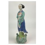 Antique Chinese famille rose porcelain figure