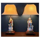 Pair antique Chinese famille rose porcelain