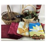 Wicker Baskets, Table Linens, Home Decor