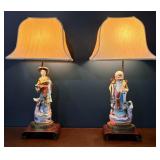 Pair antique Chinese famille rose porcelain