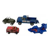 Tonka Die-Cast Truck, Gay Toys Plastic Jeep, Buddy