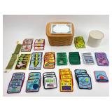 Longaberger Recipe Basket, Ceramic Crock, Girl Sco