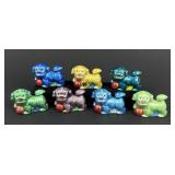 Enameled metal Chinese foo lions