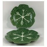Bordallo Pinheiro Green Leaf Serving Plates