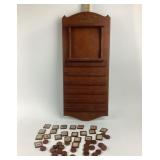 Coca-Cola Wood Calendar Display With Tokens