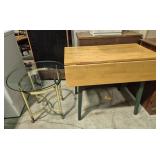 Glass Top With Metal Base 23 in. X 27 in. X 22