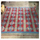 Hand-Stitched Patchwork Quilt