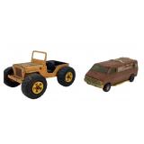 Pressed Steel Jeep And Camper Van Toys