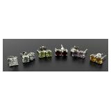 (5) Pair .925 Stamped Sterling Silver Stud