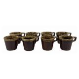 Hull Oven Proof USA Brown Drip Mugs