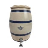 Stoneware Beverage Dispenser With Lid, Spigot