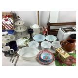 Kitchenware Including Dishware, Toaster, Bowls